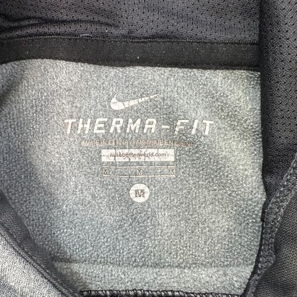 Nike Therma-Fit Hoodie Mens M Pullover Gray Colorblock Microfiber Fleece Stretch - Picture 6 of 11